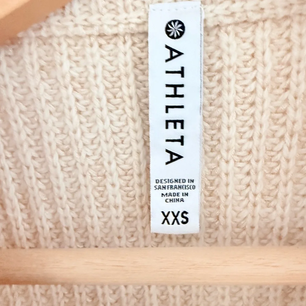 Athleta Sierra Crew Neck Wool Blend Pullover Sweater XXS